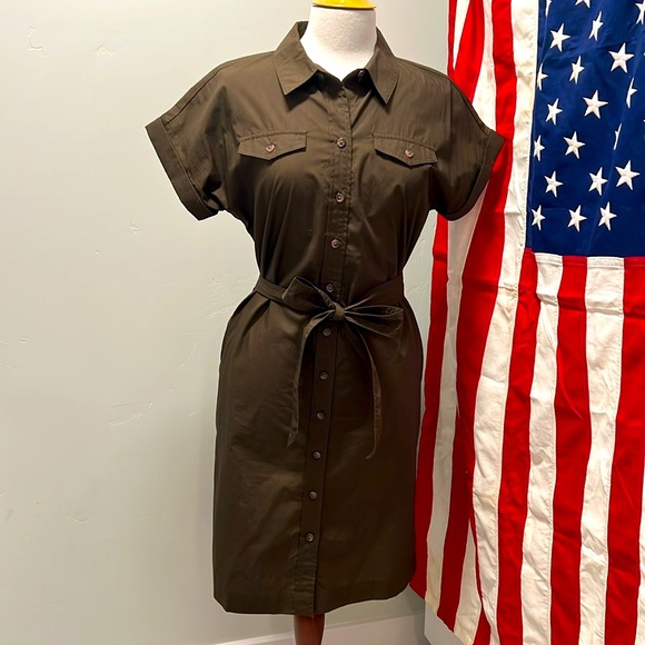 Talbots Military Shirtdress with pockets - Picture 1 of 6